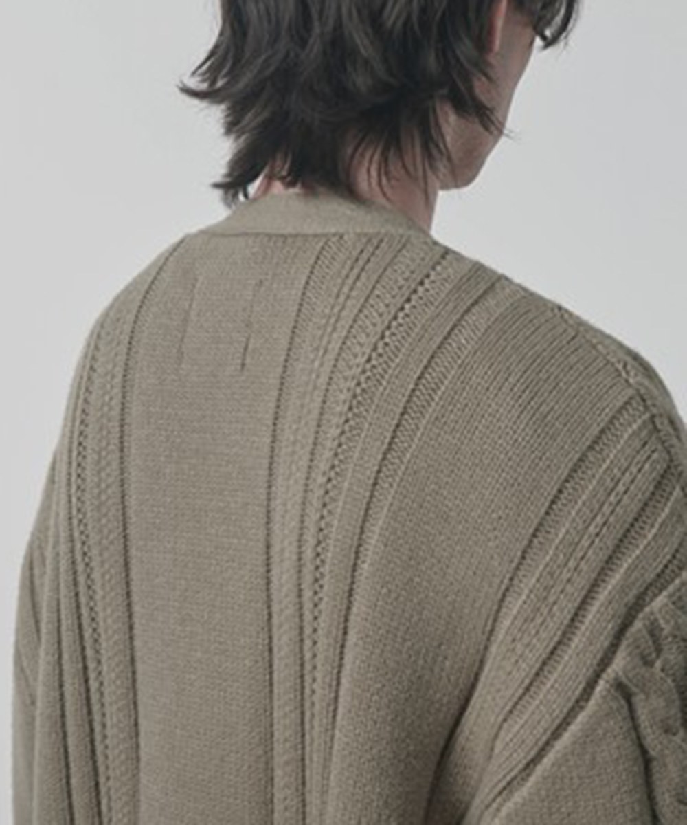針織開襟衫 HEAVY WEIGHT CABLE KNIT CARDIGAN