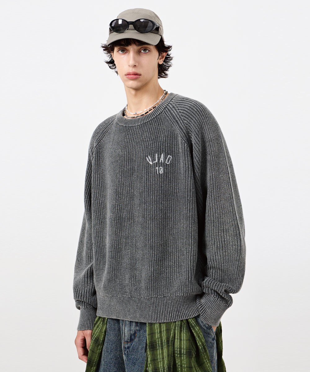圓領針織上衣 VLAD PIGMENT RAGLAN HACHI ROUND KNIT