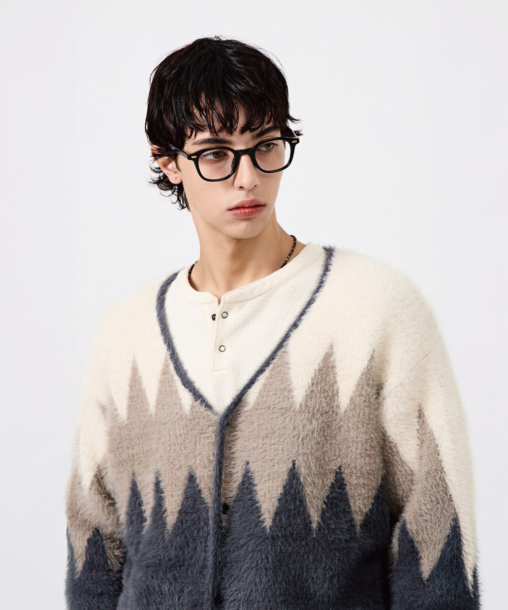 開襟針織外套 HAIRY MOHAIR CARDIGAN