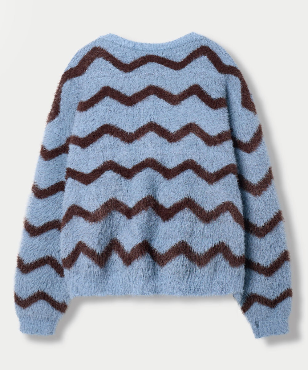 針織上衣 ESSENTIAL HAIRY ROUND KNIT WAVE