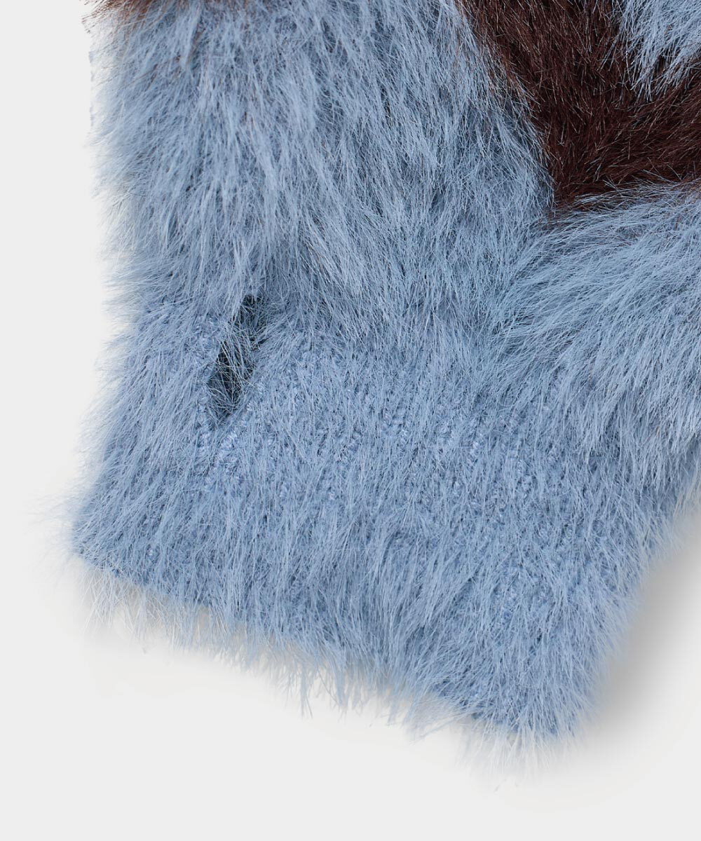 針織上衣 ESSENTIAL HAIRY ROUND KNIT WAVE