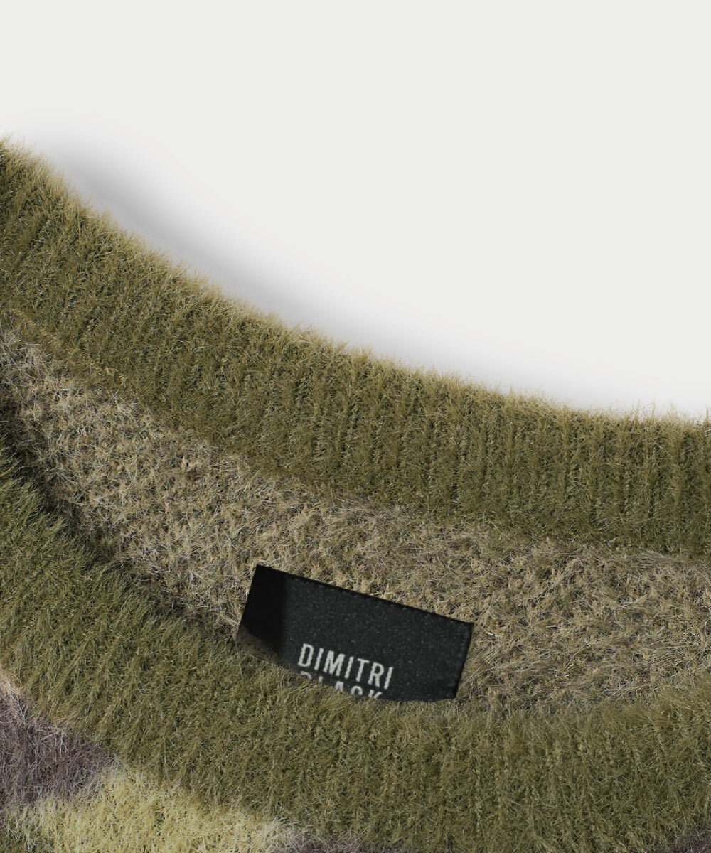 迷彩針織上衣 ESSENTIAL HAIRY ROUND KNIT