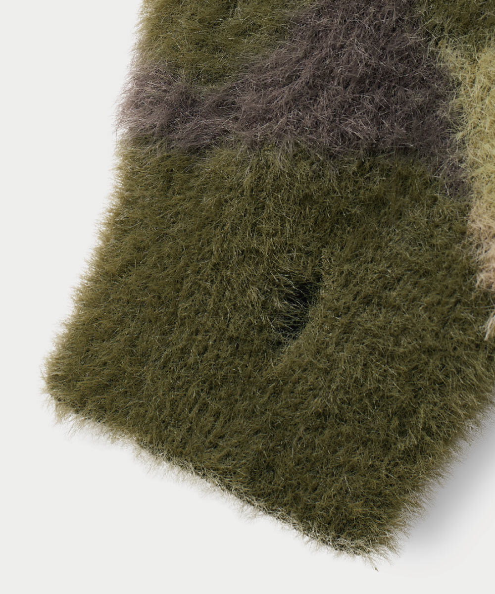 迷彩針織上衣 ESSENTIAL HAIRY ROUND KNIT