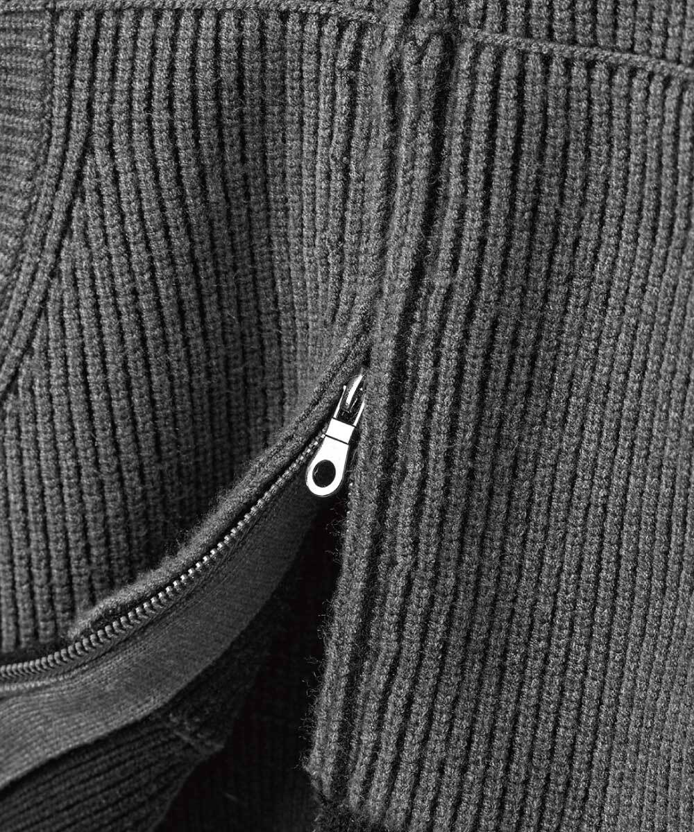 針織連帽外套 VLAD RIBBED TWO-TONE KNIT HOODED ZIP-UP