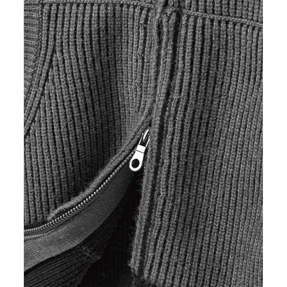 針織連帽外套 VLAD RIBBED TWO-TONE KNIT HOODED ZIP-UP