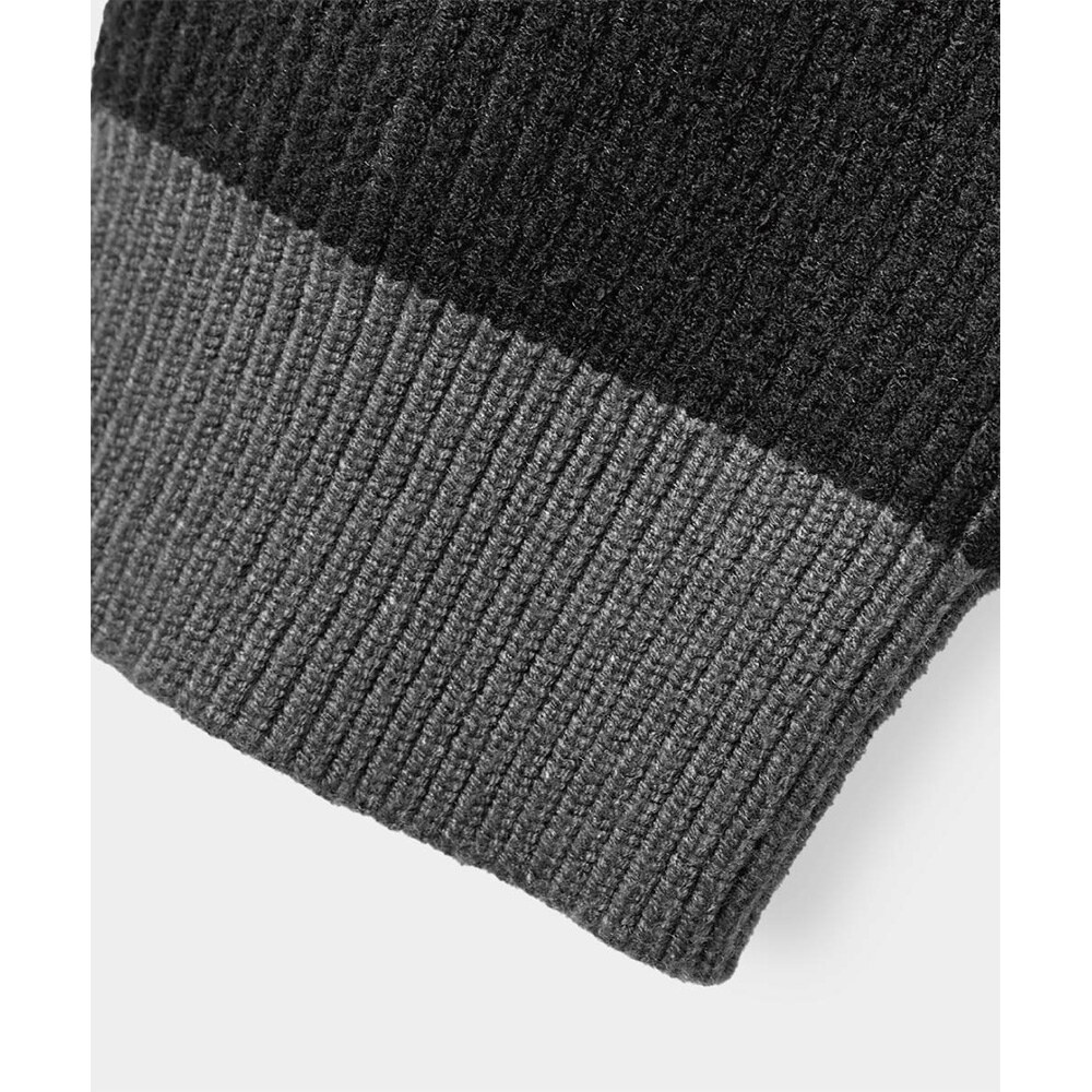 針織連帽外套 VLAD RIBBED TWO-TONE KNIT HOODED ZIP-UP