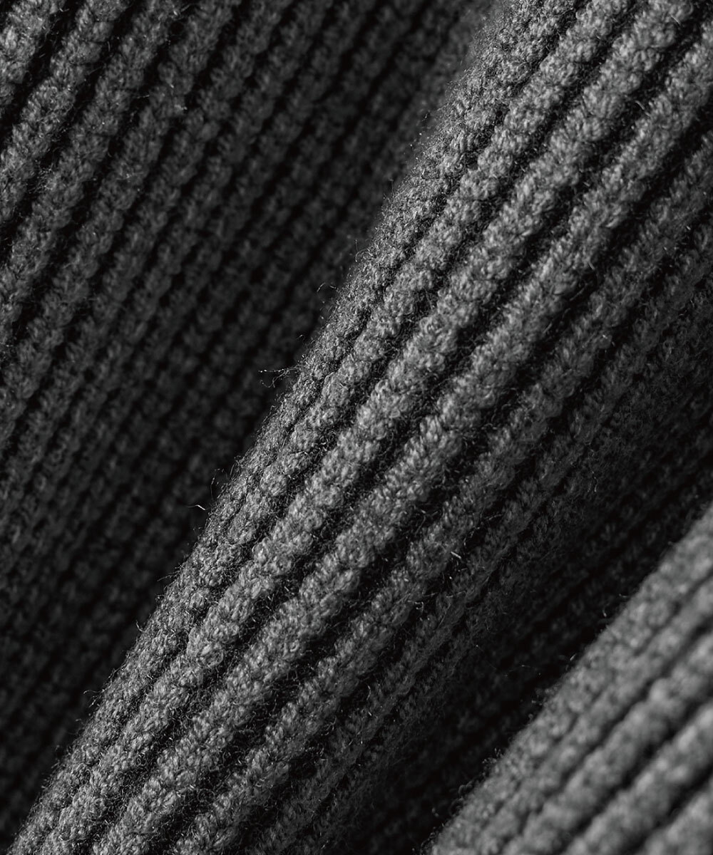 針織連帽外套 VLAD RIBBED TWO-TONE KNIT HOODED ZIP-UP