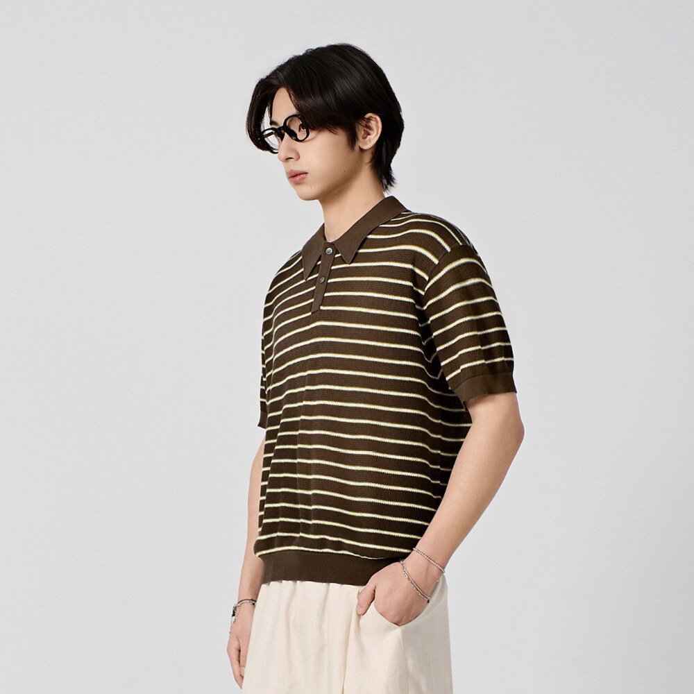 條紋針織衫 EVERYONE'S SUMMER WOOL HALF KNIT STRIPE