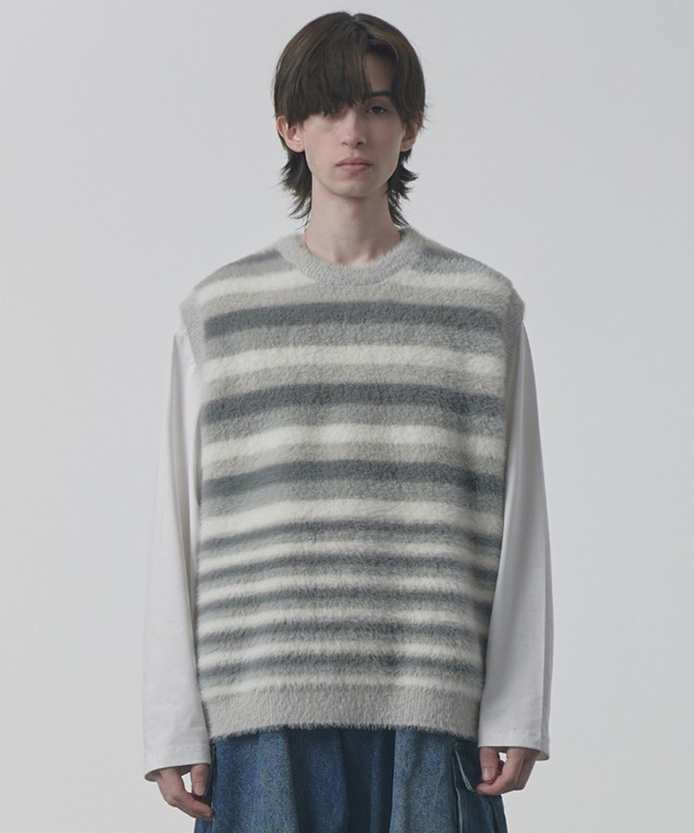 針織背心 CANVAS HAIRY KNIT VEST