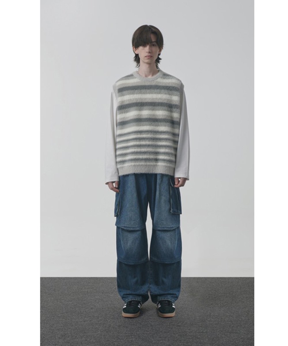 針織背心 CANVAS HAIRY KNIT VEST