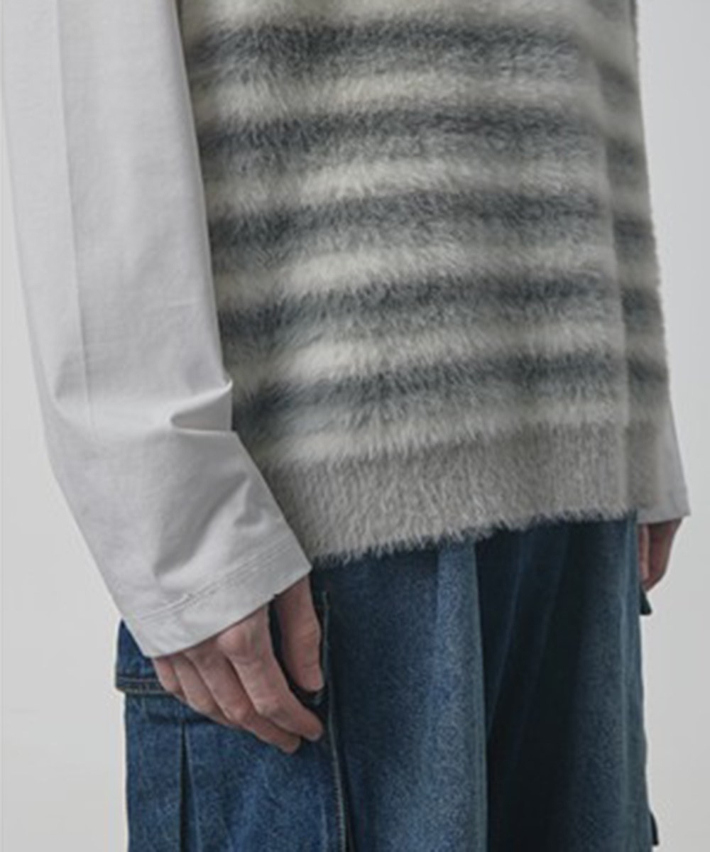 針織背心 CANVAS HAIRY KNIT VEST