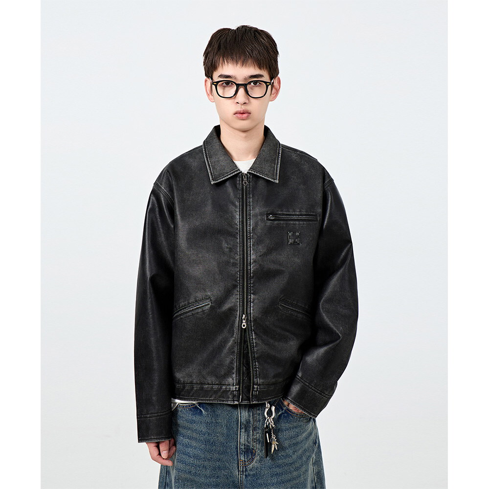 仿皮革工裝外套 FAUX LEATHER DETROIT WORK JACKET