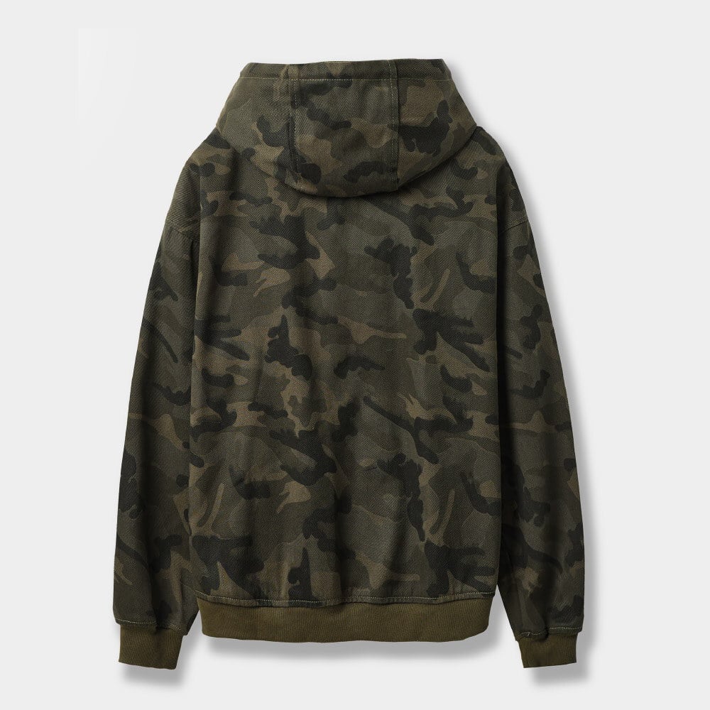 水洗迷彩連帽外套 VLAD WASHED CAMOUFLAGE HOODED ZIPUP