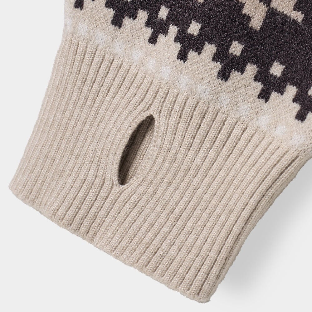 提花拉鍊外套 2WAY NORDIC JACQUARD HOODED ZIP UP