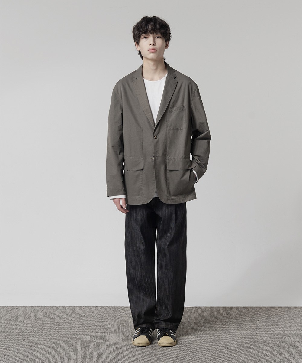 單寧牛仔長褲 SLUB ONE TUCK WIDE DENIM