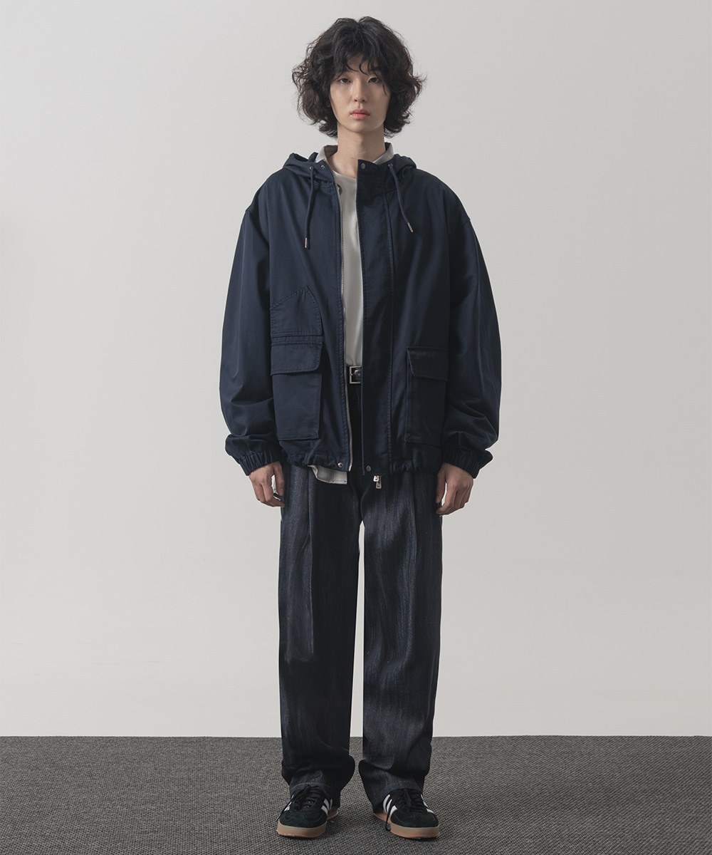 單寧牛仔長褲 SLUB ONE TUCK WIDE DENIM