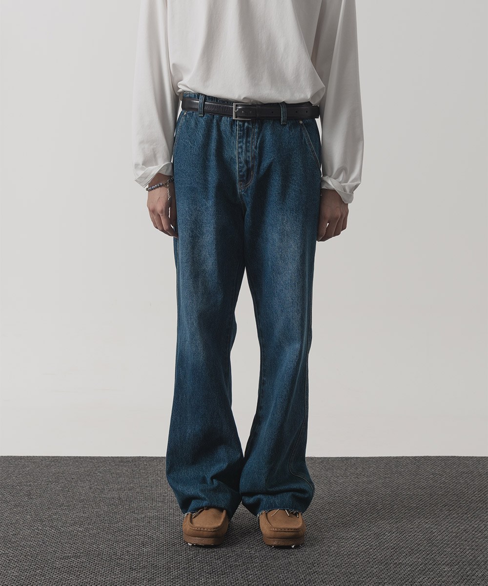 靴型牛仔褲 WAISTLESS BOOTCUT DENIM PANTS