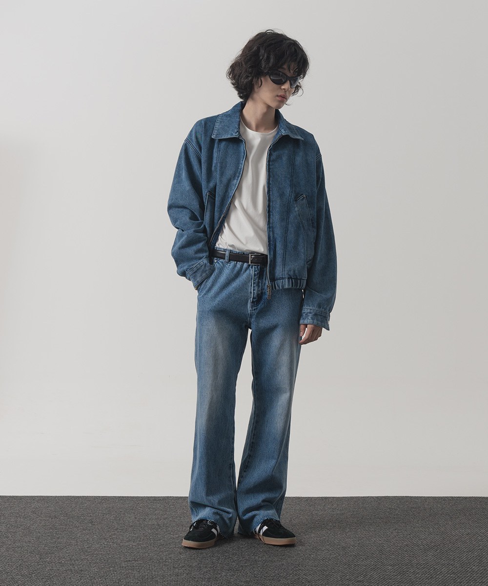 靴型牛仔褲 WAISTLESS BOOTCUT DENIM PANTS