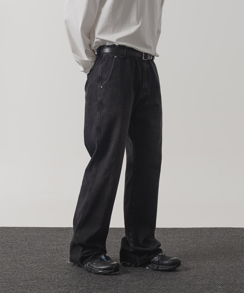 靴型牛仔褲 WAISTLESS BOOTCUT DENIM PANTS