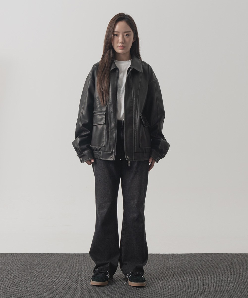 靴型牛仔褲 WAISTLESS BOOTCUT DENIM PANTS