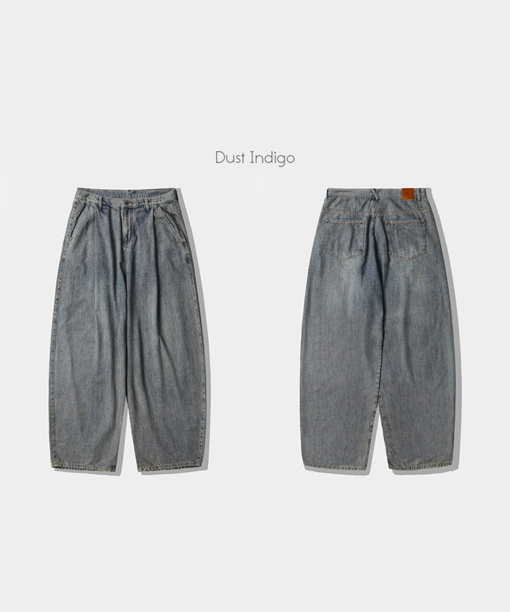 弧形牛仔褲 LINEN-LIKE CURVED DENIM PANTS