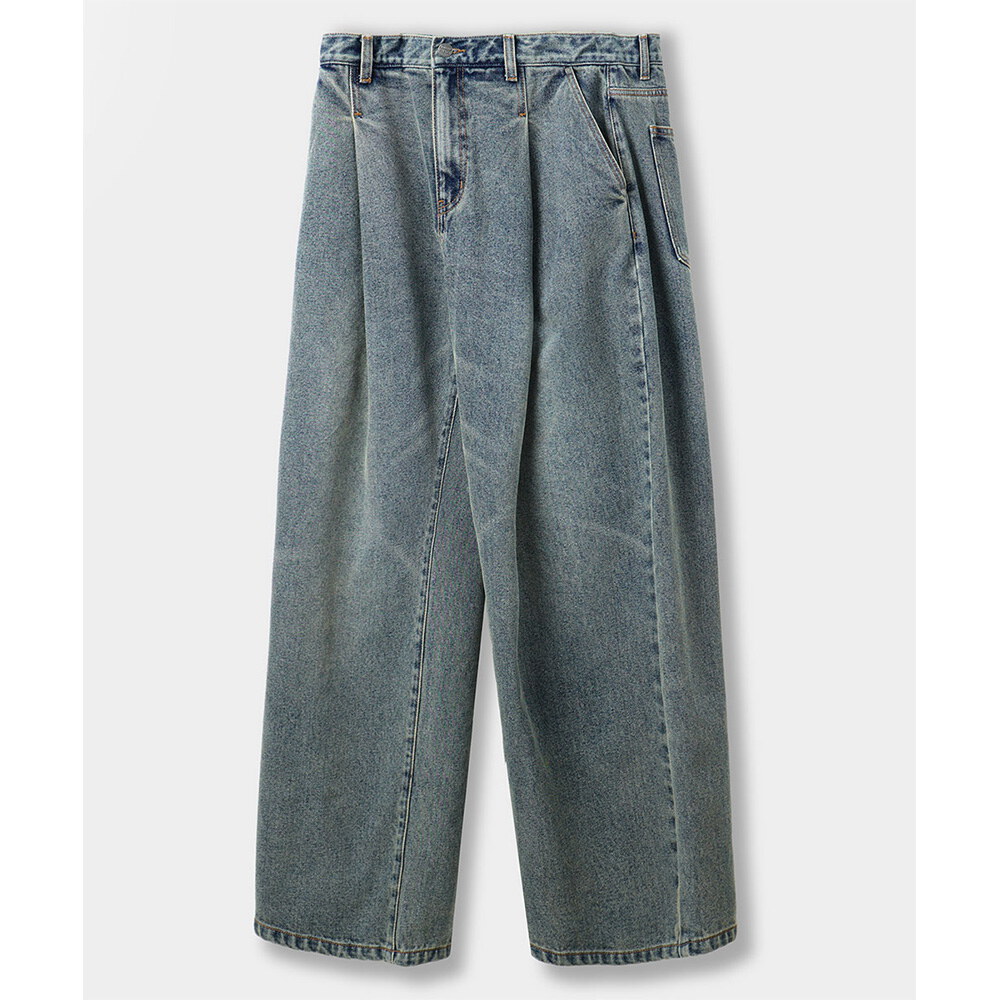 寬版丹寧褲 ALL-SUNDAY ONE-TUCK WIDE DENIM PANTS