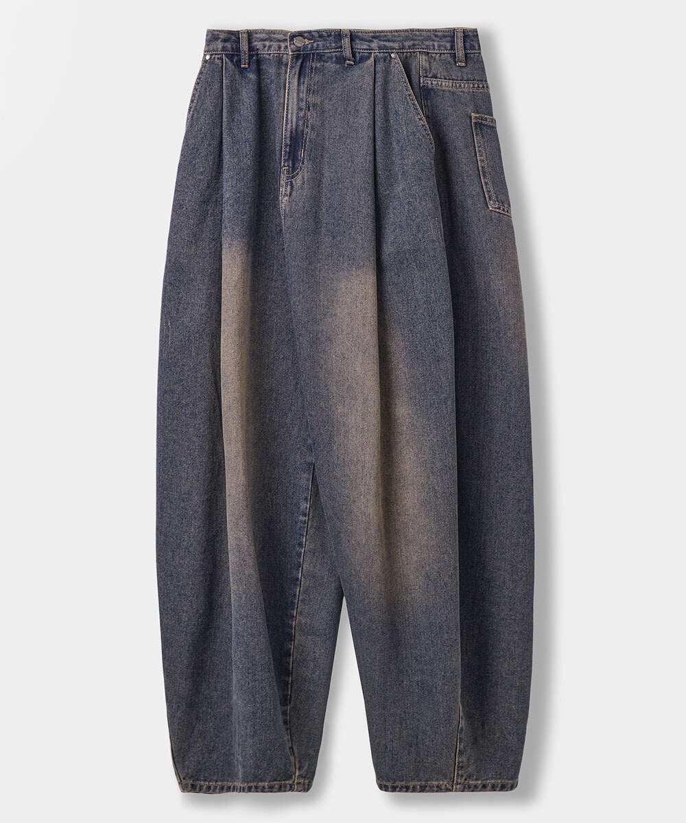 氣球牛仔褲 ASI ESSENTIAL CURVED BALLOON DENIM PANTS