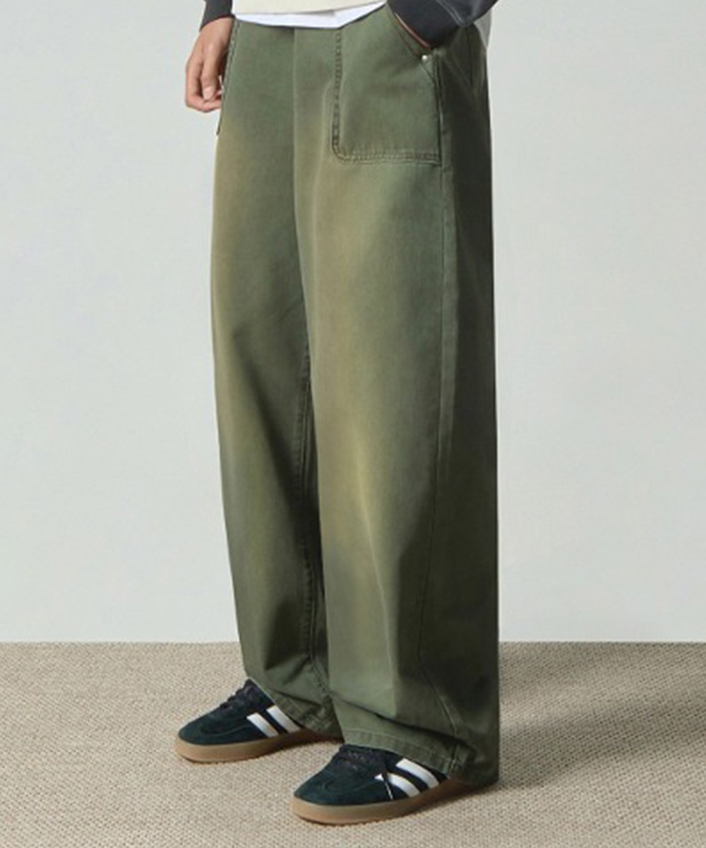 水洗休閒長褲 ESSENTIAL FADE WASHING FATIGUE PANTS