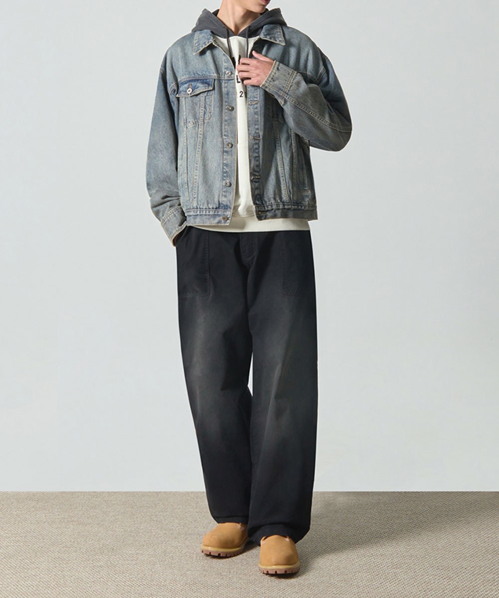 水洗休閒長褲 ESSENTIAL FADE WASHING FATIGUE PANTS