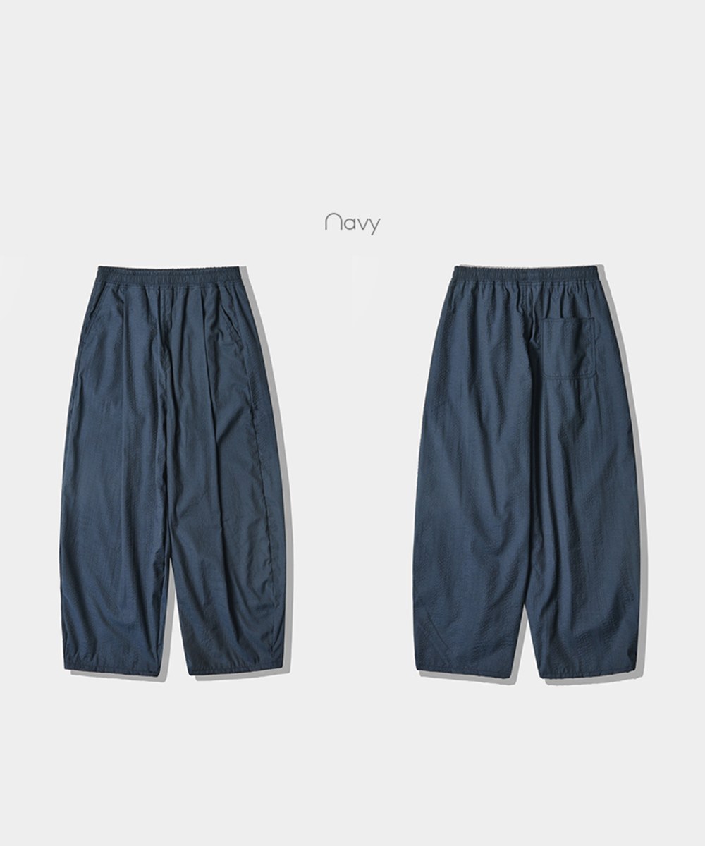 泡泡紗燈籠褲 SEERSUCKER CURVED PANTS