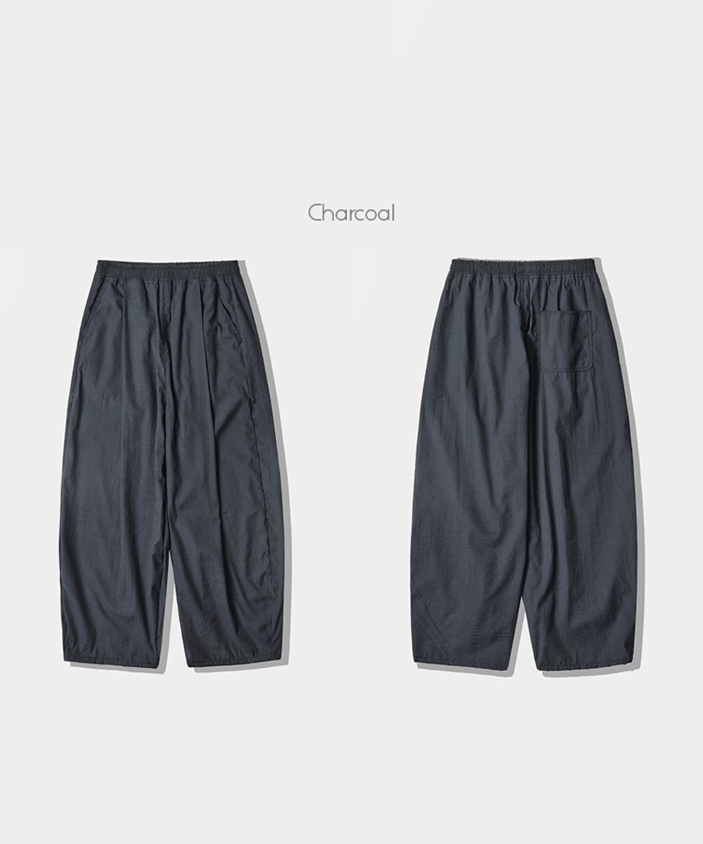 泡泡紗燈籠褲 SEERSUCKER CURVED PANTS