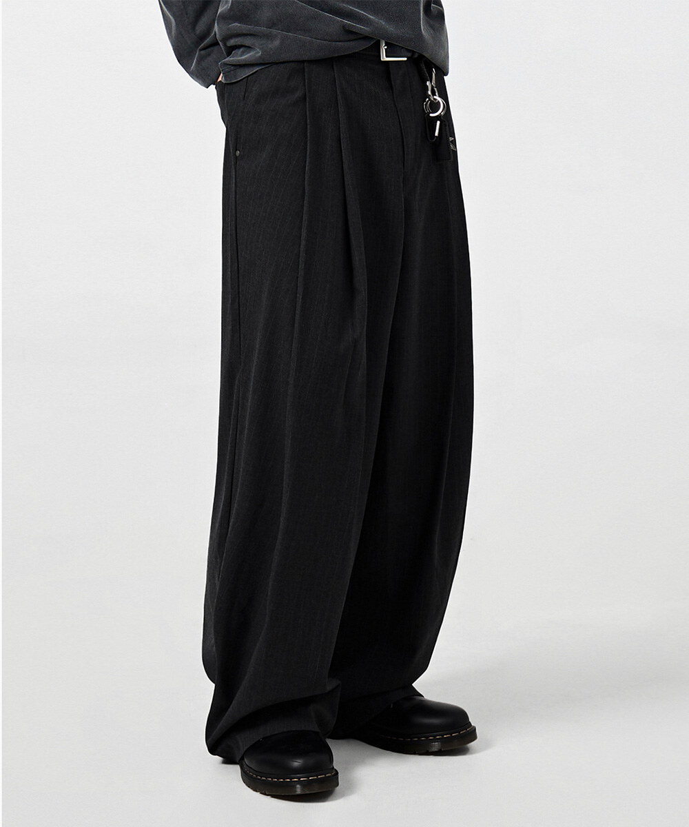 寬版西裝褲 ADJUSTABLE TWO-TUCK WIDE SLACKS