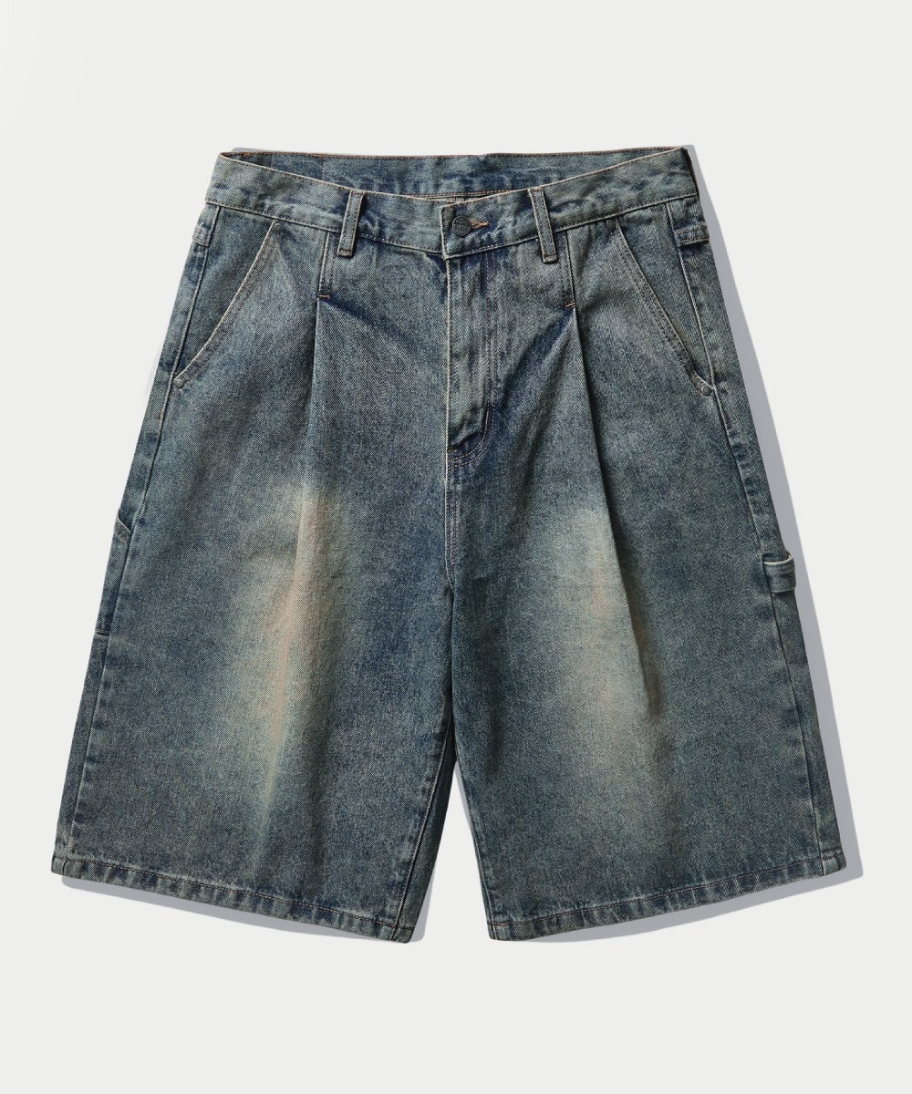 水洗工裝牛仔褲 BIO WASHING CARPENTER BERMUDA DENIM PANTS