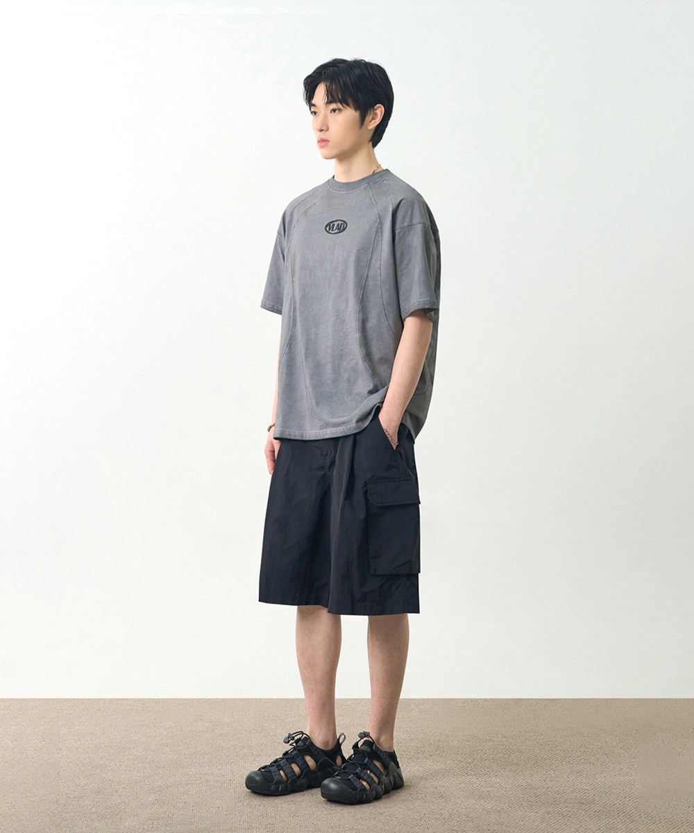 百慕達工裝褲 WATERPROOF WIDE BERMUDA CARGO PANTS