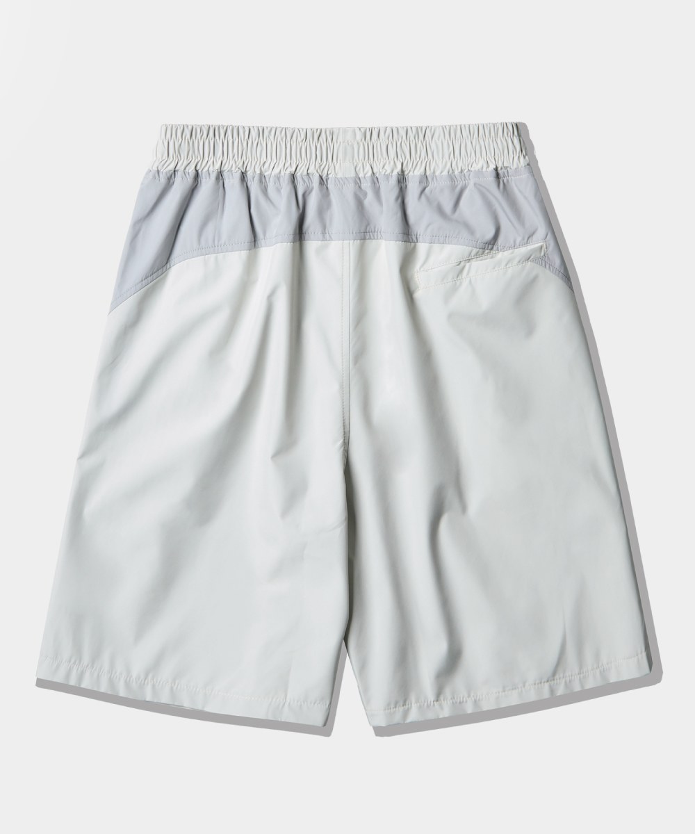 拼接休閒短褲 DOUBLE LAYER SLASH HALF PANTS