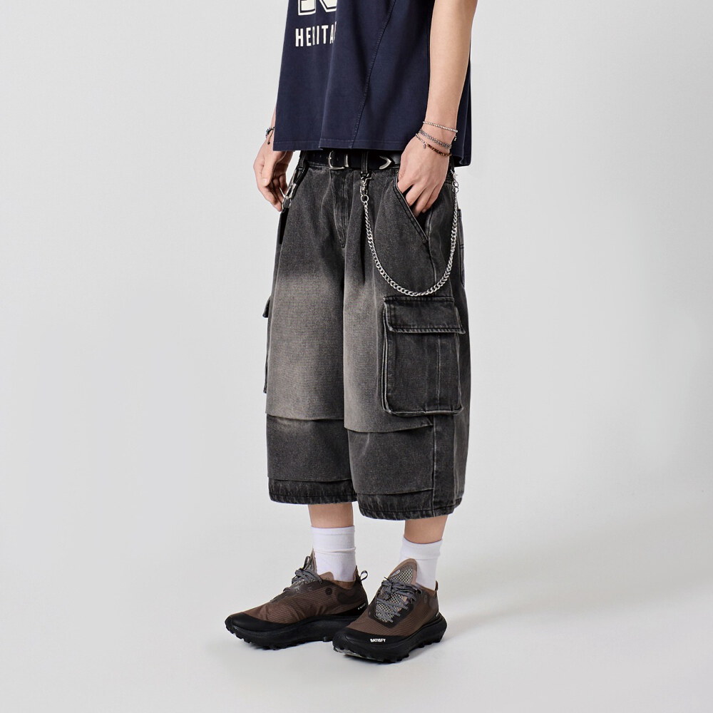 M65 百慕達牛仔褲 M65 PARACHUTE BERMUDA CURVED DENIM PANTS