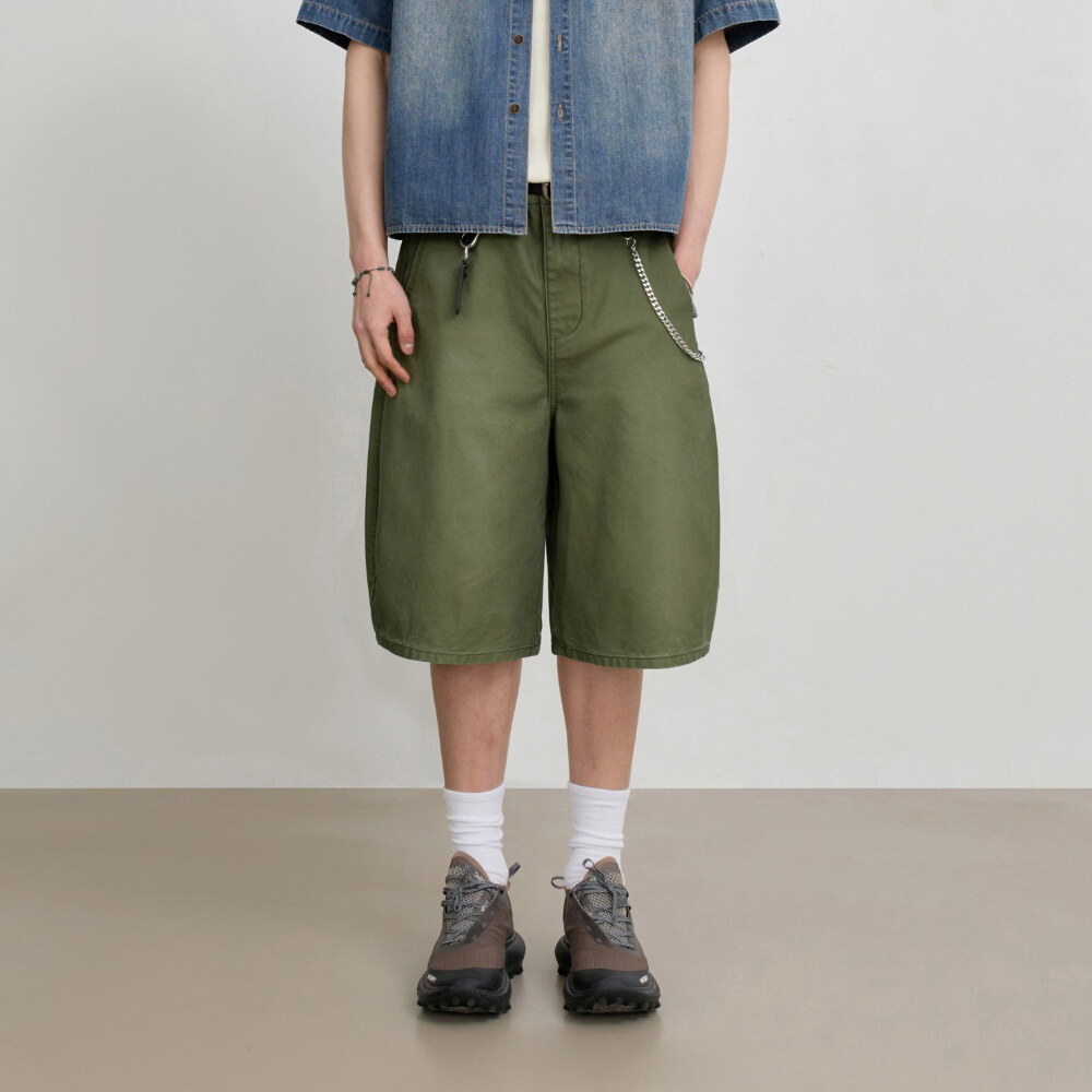 水洗卡其短褲 EVERYONE'S CURVED CHINO PANTS HALF