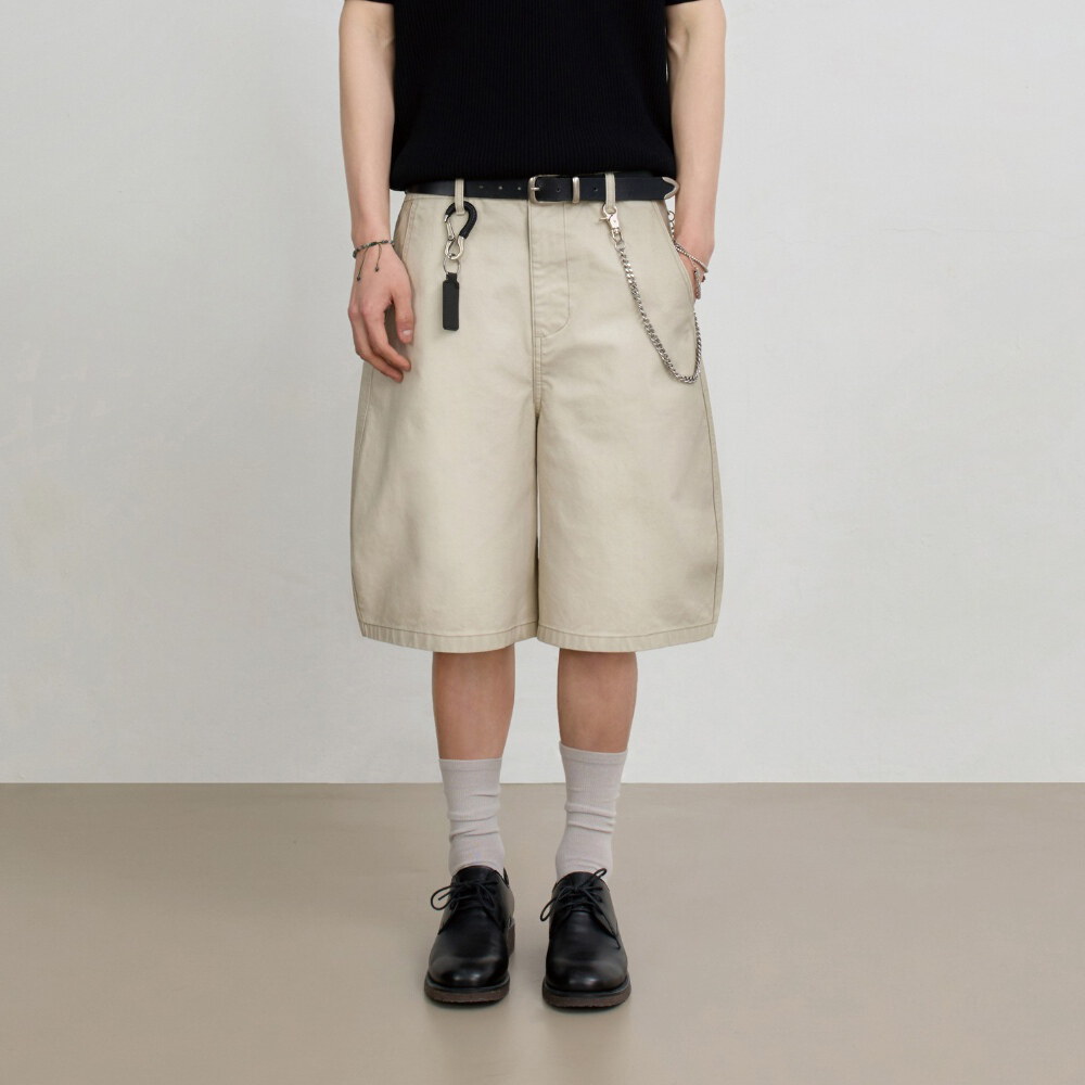水洗卡其短褲 EVERYONE'S CURVED CHINO PANTS HALF