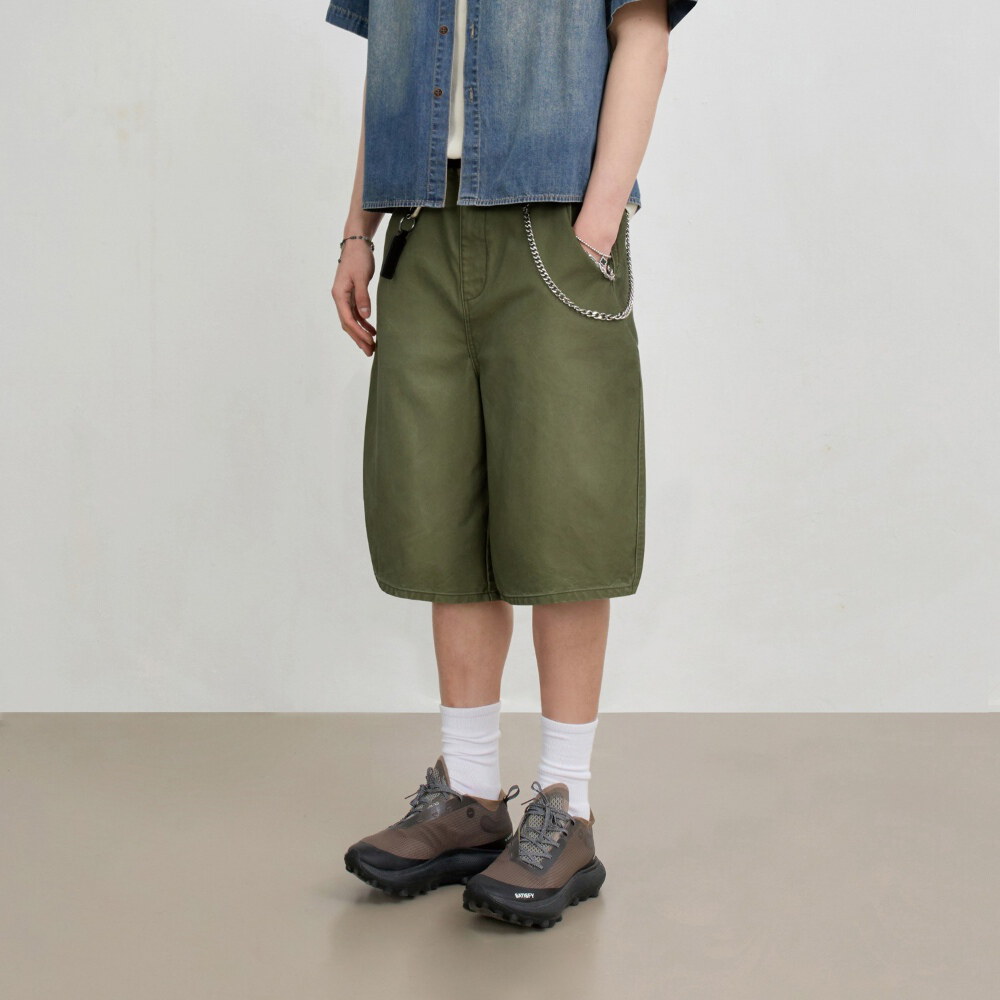 水洗卡其短褲 EVERYONE'S CURVED CHINO PANTS HALF