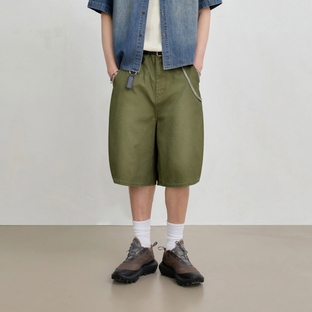 水洗卡其短褲 EVERYONE'S CURVED CHINO PANTS HALF