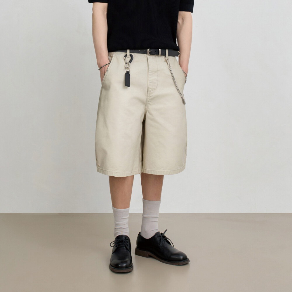 水洗卡其短褲 EVERYONE'S CURVED CHINO PANTS HALF