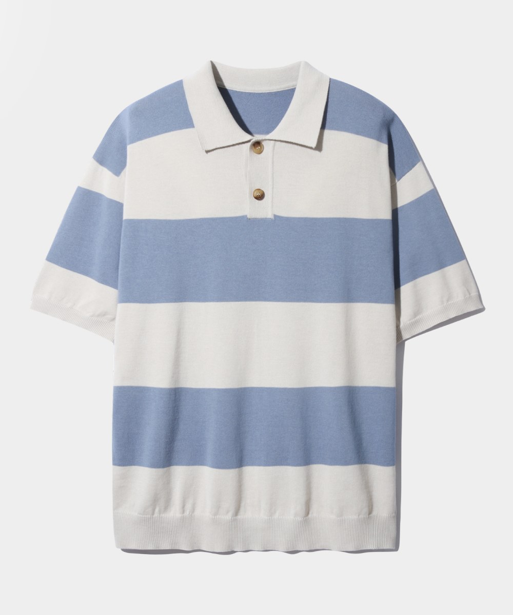 條紋橄欖球衫 STRIPE RUGBY HALF KNIT