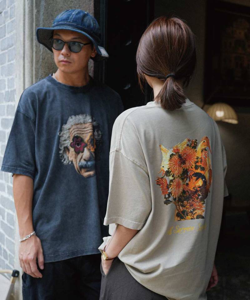 3SB0102-252 水洗印花上衣 THE HANA-01 WASHED TEE