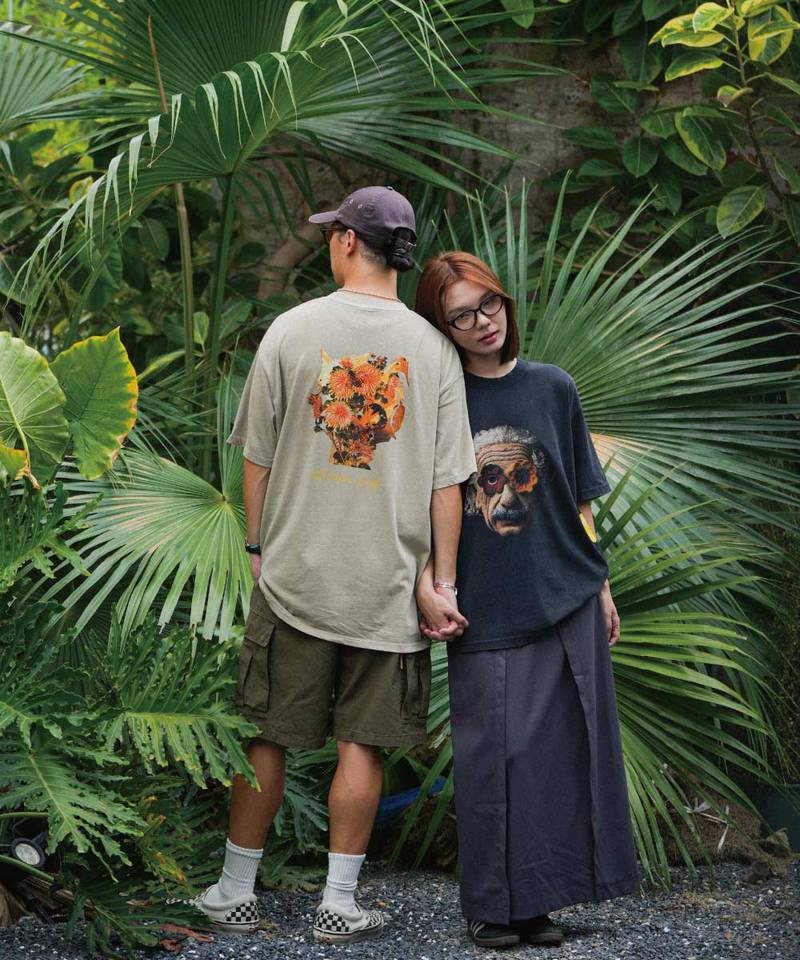 3SB0102-252 水洗印花上衣 THE HANA-01 WASHED TEE