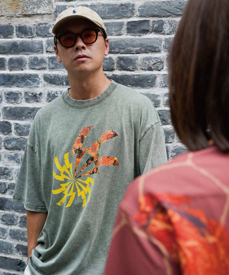 3SB0103-252 水洗印花上衣 THE HANA-02 WASHED TEE