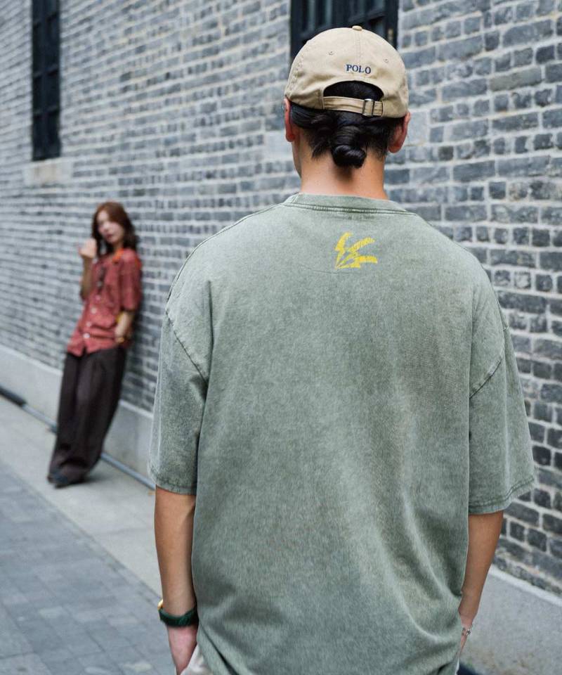 3SB0103-252 水洗印花上衣 THE HANA-02 WASHED TEE