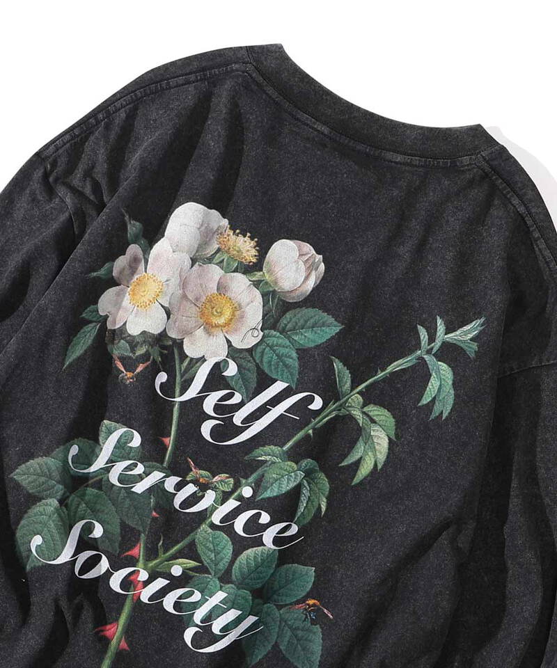 品牌花卉長袖上衣 Brand Logo Flower Tee