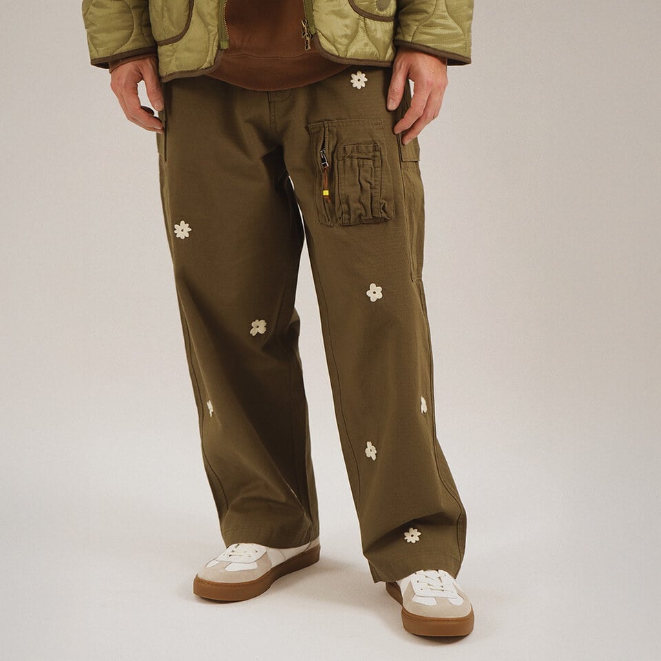 花卉休閒工裝褲 Easy Flower Cargo Pants