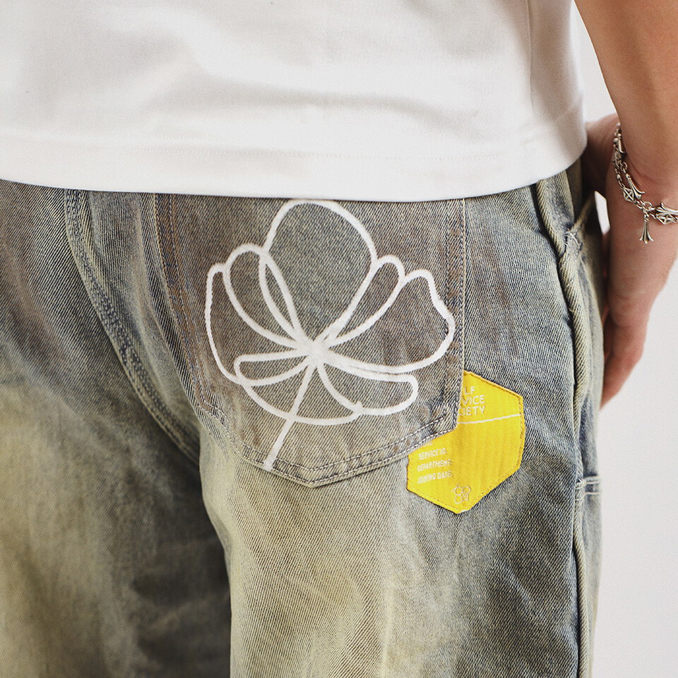 花朵丹寧長褲 The Beezy Painter Denim Pants