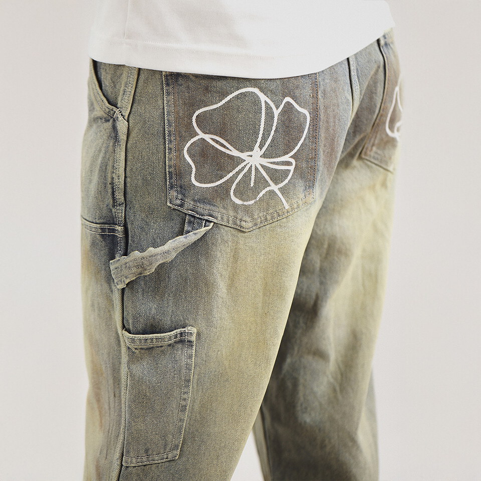 花朵丹寧長褲 The Beezy Painter Denim Pants